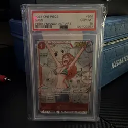 PSA 10 One Piece: Nami PRB01 (OP01-016) Manga Alt Art English - Image 1