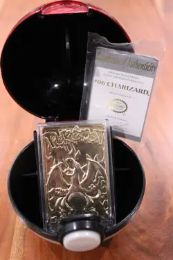 Burger King Pokemon 23K Gold-Plated CHARIZARD Trading Card (1999) w/ CERTIFICATE - Image 1
