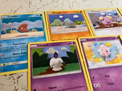 LOT OF 9 POKEMON CARDS - FIBER ART KNIT CROCHET ILLUS. ASOKO ITO NON HOLOS - Image 3