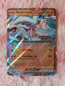 2025 Pokemon TCG Reshiram ex 030/159 Journey Together Stamped Promo Card - Image 1
