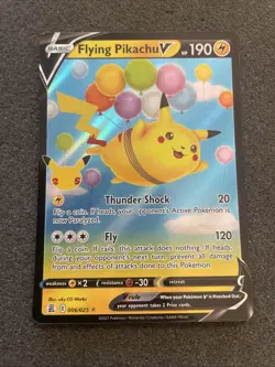 Flying Pikachu V 006/025 Celebrations NM Ultra Rare Pokemon Card - Image 1