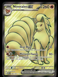 Pokemon Cards Ninetales ex 186/165 151 Ultra Rare NM - Image 1