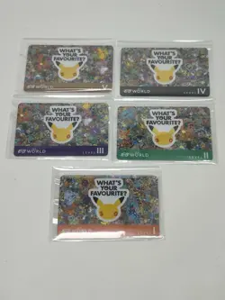 Pokemon 30 Year Anniversary Levels 1-5 EB Games Membership Cards - Image 1