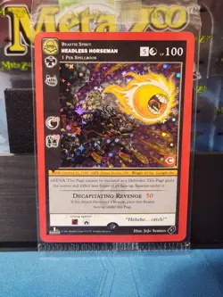 MetaZoo Nightfall Headless Horseman Channel Fireball Full Holo Promo Card SEALED - Image 1