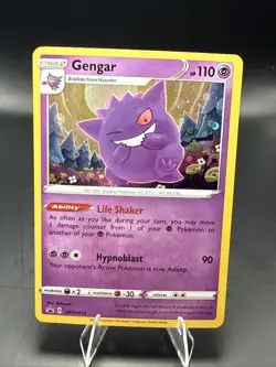 Pokemon TCG: Sword & Shield Gengar SWSH052 Black Star Promo Card LP - Image 1
