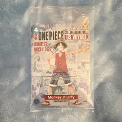 Bandai One Piece Monkey.D.Luffy College Basketball US Voyage Promo Card P-055 - Image 1