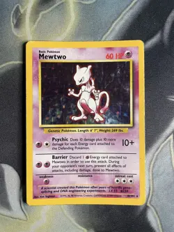 Mewtwo 10/102 Holo Rare - Base Set - WOTC 2000 Pokemon Card - Image 1