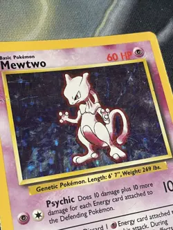 Mewtwo 10/102 Holo Rare - Base Set - WOTC 2000 Pokemon Card - Image 4