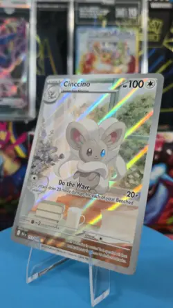 Pokemon TCG Cinccino 153/086 Full Art Holo Black Bolt Rare Illustration Card NM - Image 1