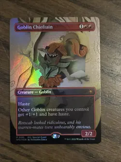Goblin Chieftain (Borderless) Special Guests Foil NM M 0135 - Image 1