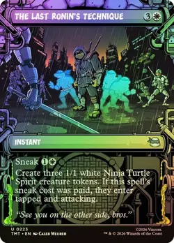 NM Showcase Foil The Last Ronin's Technique, MTG, TMNT, Magic the Gathering, 223 - Image 1
