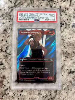 2025 MTG Final Fantasy Borderless Surge Foil #0537 PROMPTO ARGENTUM PSA 9 (b) - Image 1