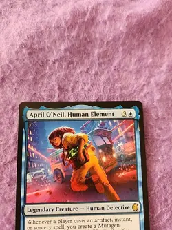 Magic The Gathering Teenage Mutant Ninja Turtles April O'Neil Human Element Card - Image 2