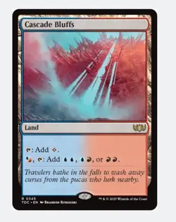 Cascade Bluffs | MTG Tarkir Dragonstorm TDC | Rare | Filter Land Mana | NEW NM - Image 1