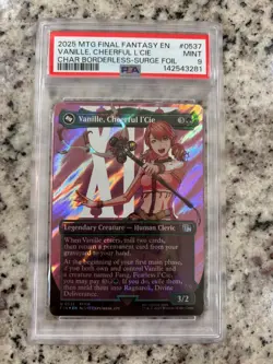 2025 MTG Final Fantasy Borderless Surge Foil #0537 Vanille Cheerful L'cie PSA 9 - Image 1
