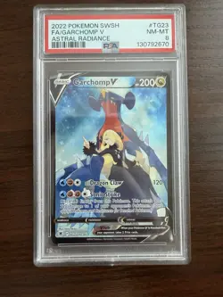 Pokemon Garchomp Holo Ultra Rare TCG TG23/TG30 Astral Radiance PSA 8 - Image 1