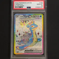 Lapras Ex 158/142 SR Ultra Rare Pokemon Stellar Crown TCG ENG PSA 10 Gem Mint - Image 1
