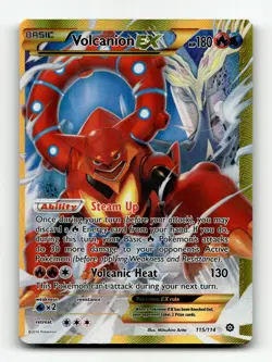 XY - Steam Siege #115/114 Volcanion EX (Secret) Secret Rare,Holo Pokemon - Image 1