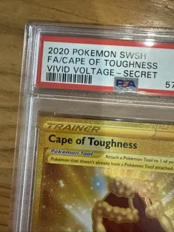 PSA 9 Cape of Toughness 200/185 Vivid Voltage Secret Rare 2020 Pokemon SWSH Gold - Image 2