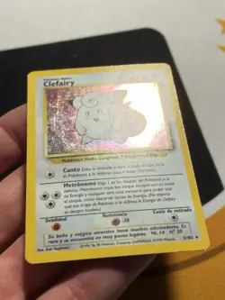 Clefairy 5/102 Pokemon Base Set 1999 Unlimited Holo Rare (Spanish) - Image 3