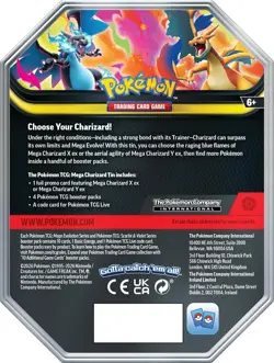 Pokemon TCG Mega Charizard X ex Tin -- (New/Sealed) - Image 2