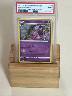 Psa Graded9 Pokemon SwshBSP Espeon-Holo 2021 Fusion Strike BLSTR. Promo + Bonus. - Image 3