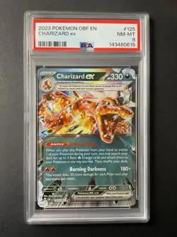 Charizard ex 125 PSA 8 2023 Pokemon OBF EN - Image 1