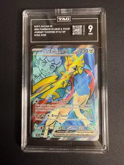 2025 Pokemon HOPS ZACIAN EX ULTRA RARE #176 Journey Together Graded TAG 9 - Image 1