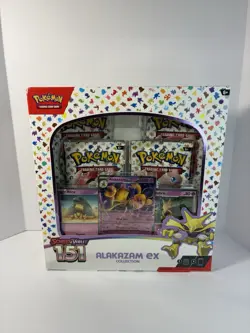 Pokemon TCG Scarlet and Violet - 151 Alakazam ex Collection Box - 4 Packs 820650855269 - Image 1