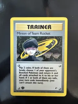 Minion of Team Rocket 113/132 Gym Heroes Pokemon 1st Edition NM - Image 1