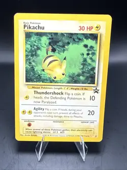 Pokemon Pikachu 27 Vintage Non Holo Wotc Promo Black Star Rare B - Image 1