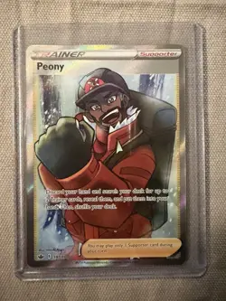 Pokemon Peony - 197/198 - Full Art Ultra Rare NM-Mint Chilling Reign - Image 1