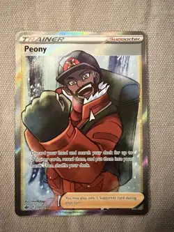 Pokemon Peony - 197/198 - Full Art Ultra Rare NM-Mint Chilling Reign - Image 2