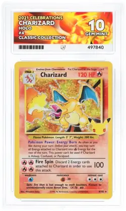 2021 Pokemon Celebrations Charizard Holo – Classic Collection – Ace 10 Guard Inc - Image 2
