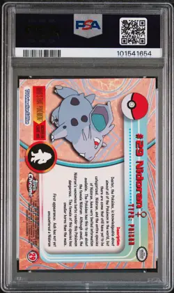 2000 TOPPS CHROME POKEMON T.V. #29 NIDORAN PSA 10 - Image 2