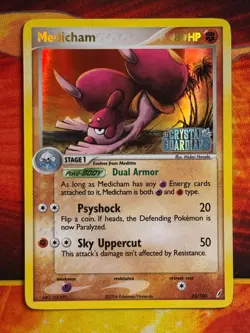 Medicham Reverse Holo Stamped 25/100 Rare - Pokemon EX Crystal Guardians - Image 1