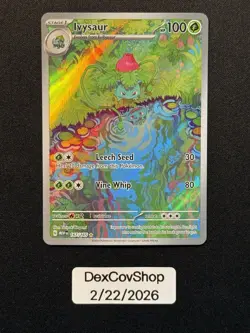 Pokemon TCG Ivysaur 167/165 SV: Scarlet & Violet 151 Illustration Rare NM - Image 1