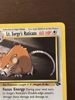 Pokemon TCG Lt. Surge's Raticate Gym Challenge 1st Edition Uncommon 53/132 60 HP - Image 4