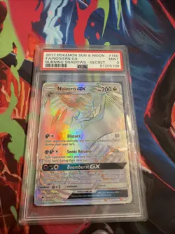 Pokemon TCG Noivern GX 160/147 Sun & Moon SM Burning Shadows Secret PSA 9 - Image 1