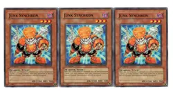 Yugioh- 3X Junk Synchron - Common - 1st Edition - DP08-EN001 - Near Mint - Image 1