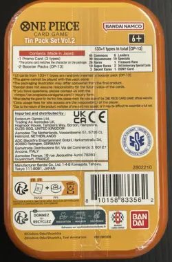One Piece TCG Tin Pack Vol 2 TS-02 OP-13 Factory Sealed UNOPENED 2 Booster Packs - Image 2