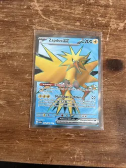 2023 Pokemon 151 Card ZAPDOS EX Full Art Foil Holo Ultra Rare 192/165 - Image 1