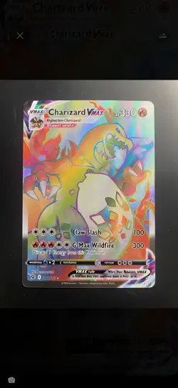 Charizard VMAX Secret Rare 74/73 Champions Path Holo Full Art Pokemon Card - Image 1
