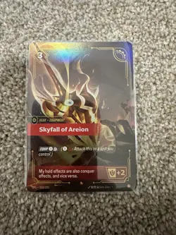 League of Legends Skyfall of Areion Equipment Card 030/221 Dark Glow Holo - Image 1