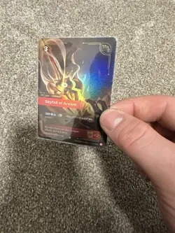 League of Legends Skyfall of Areion Equipment Card 030/221 Dark Glow Holo - Image 2