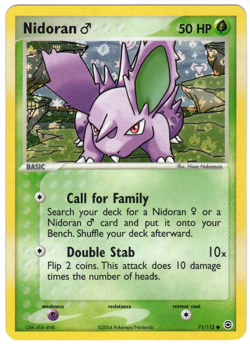 Nidoran (M) 71/112 EX FireRed & LeafGreen Reverse Holo Common Pokemon Card - Image 1