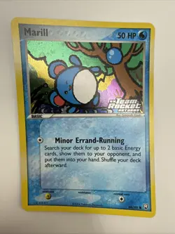 Marill 68/109 EX Team Rocket Returns Reverse Holo Common Stamped Pokemon Card - Image 3
