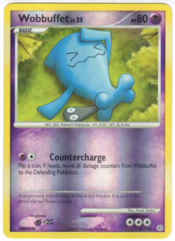 Wobbuffet 41/130 Diamond & Pearl Reverse Holo Rare Pokemon Card - Image 1