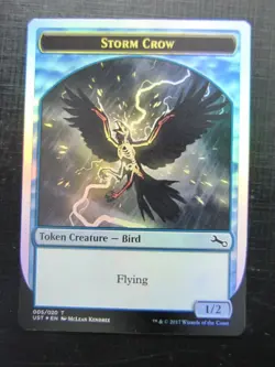 Storm Crow - Unstable Foil Token - Mtg Card # 5H24 - Image 1