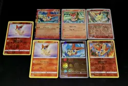 7 Card Lot Victini Pokemon TCG Reverse Holos English 023/195 & Japanese 012/086 - Image 2